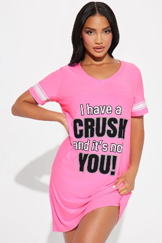 I Have A Crush PJ Sleep Shirt - Pink