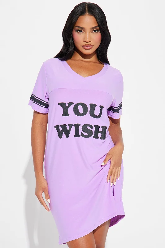 You Wish PJ Sleep Shirt - Purple