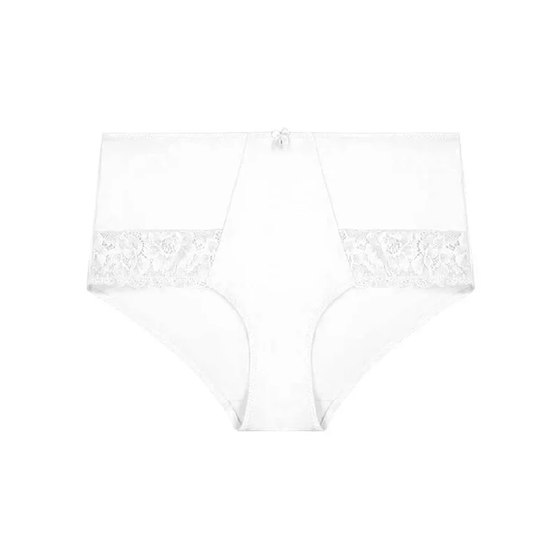 Dahlia Lace Midi Short Brief - Snow White