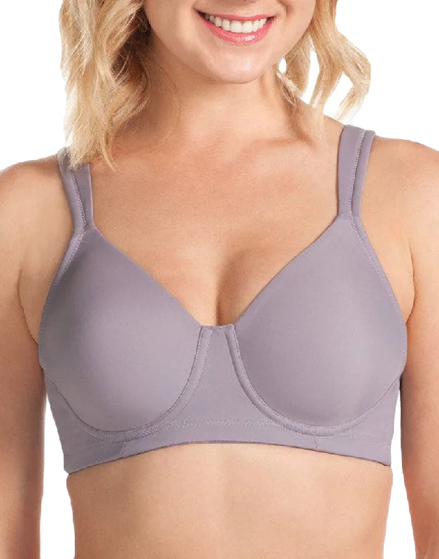 Leading Lady The Brigitte Full Coverage Wirefree Molded Padded Seamless Bra Dusty Lavender 5042