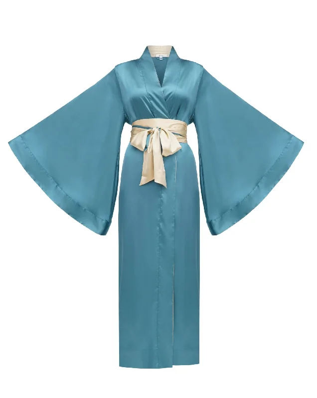 Accent Kimono Satin Robe