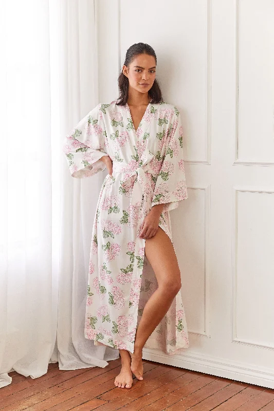 Alice Kimono Robe - Long - Hydrangea Pink