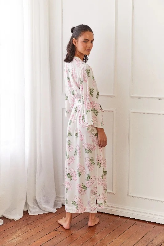 Alice Kimono Robe - Long - Hydrangea Pink