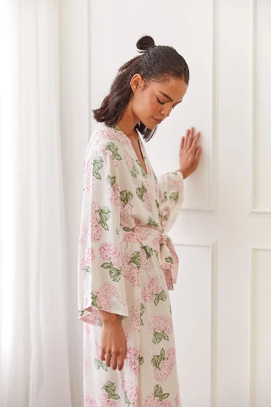 Alice Kimono Robe - Long - Hydrangea Pink