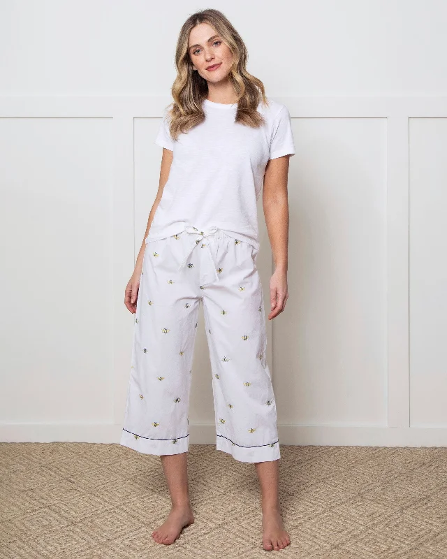 Beekeeper - Cropped Pajama Pants - Cloud