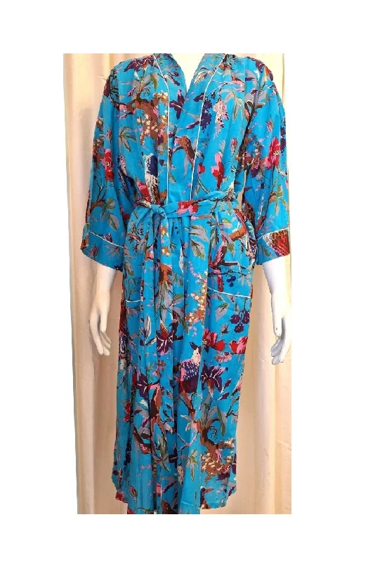 Bird of Paradise Robe Turquoise