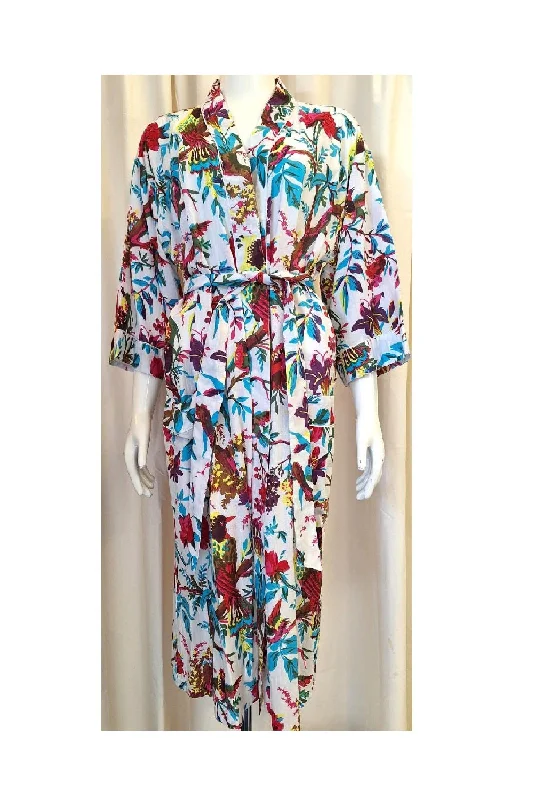 Bird of Paradise Robe White