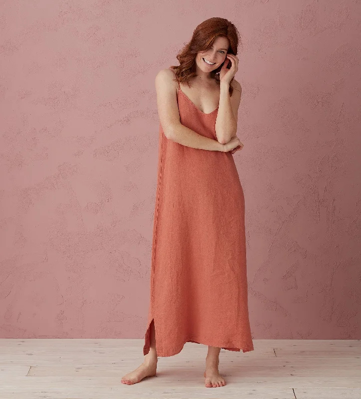 Spice Willa 100% Linen Long Cami Nightie