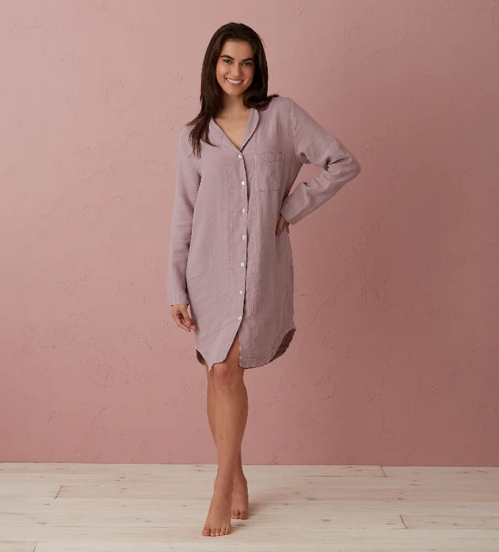 Vintage Rose Bella 100% Linen Nightshirt