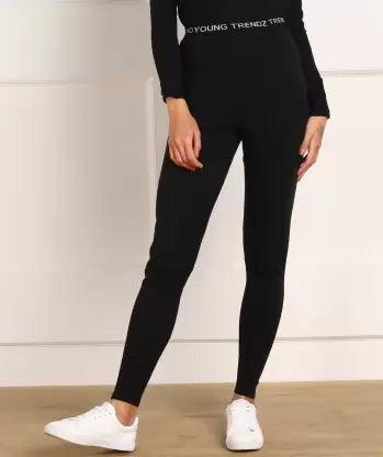 Thermal Tights for Winter Stretchable - Black