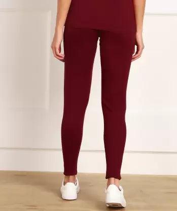 Thermal Tights for Winter Stretchable - Maroon