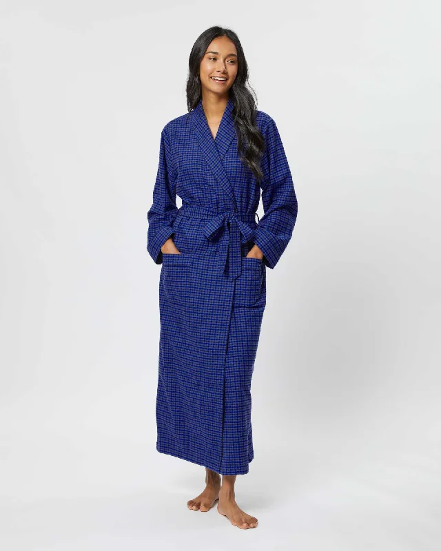 Women's Brushed Cotton Dressing Gown - Winsford Check