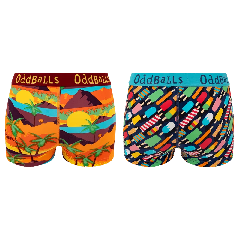 Beach Bundle - Ladies Boxer Shorts 2 Pack Bundle