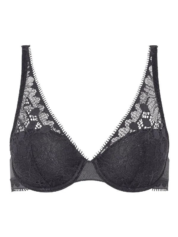 Day To Night Plunge Spacer Bra - Deep Grey