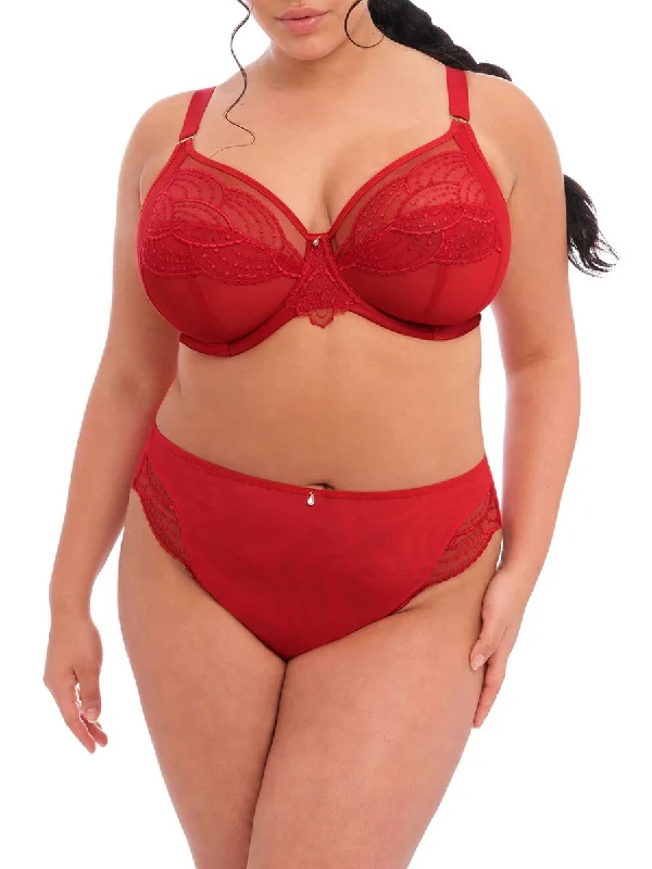 Priya Plunge Bra - Haute Red