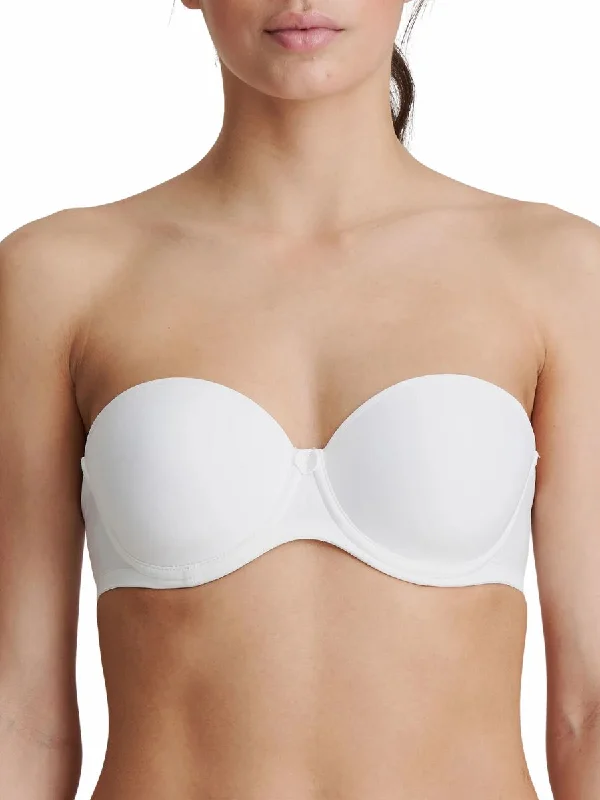 Tom Padded Strapless Bra - White