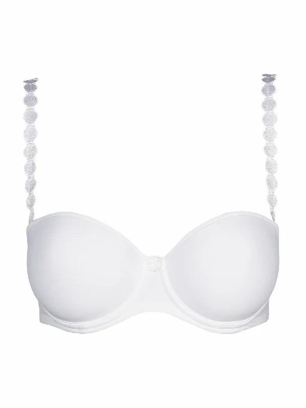 Tom Padded Strapless Bra - White