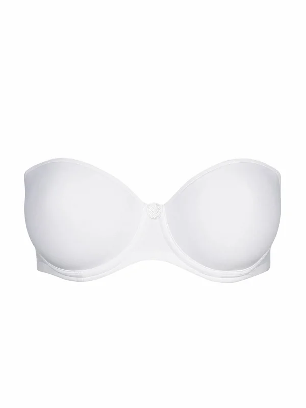 Tom Padded Strapless Bra - White