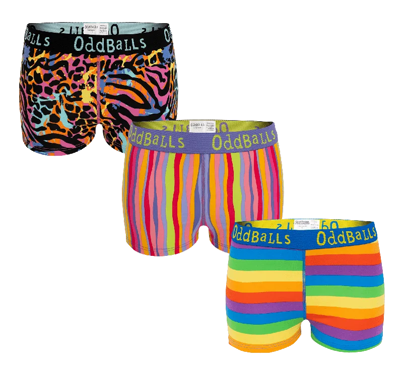 Multicolour Bundle - Ladies Boxers 3 Pack Bundle