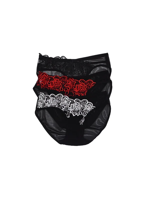 3 Pack Daphne Sexy Brief Lace Panties Bundle C