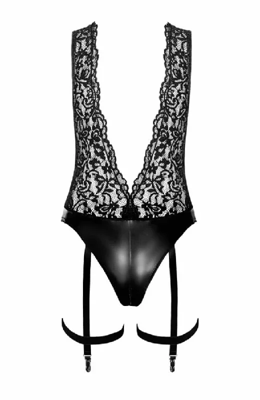 black-lace-wet-look-suspender-bodysuit-lingerie