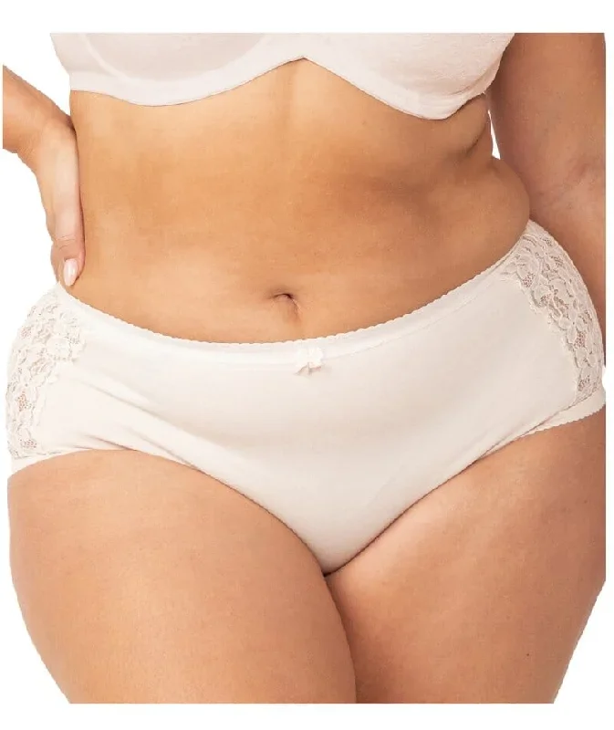 Triumph Cotton & Lace Full Brief - Body Beige