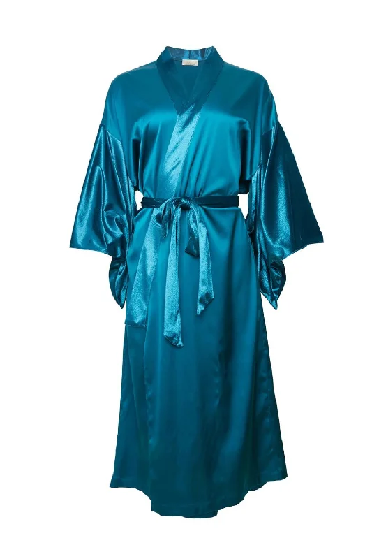 Velvet & Silk Robe Aquamarine