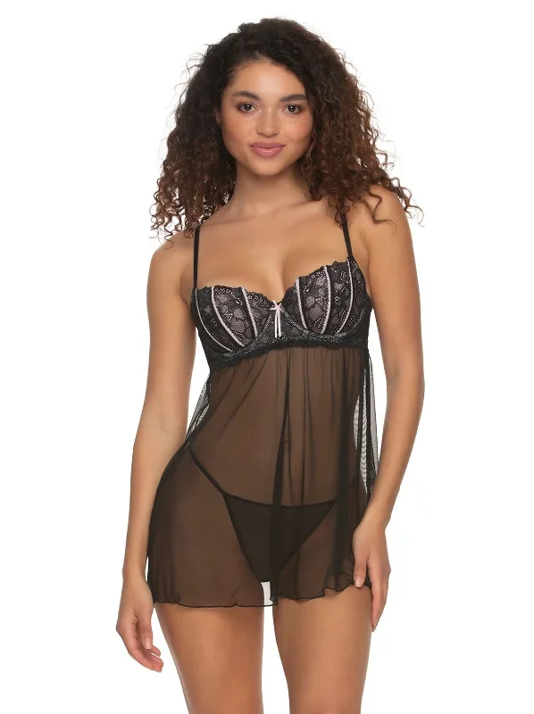 Wish Mesh & Lace Babydoll